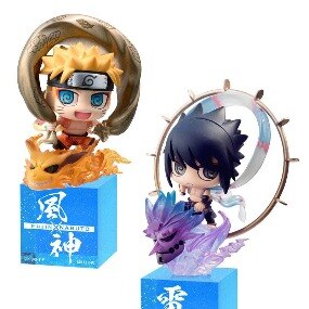 Naruto Uzumaki Und Sasuke Uchiha Fujin Und Raijin Petit Chara Land Doppelpack Megahouse Kaufen Bei Figuya