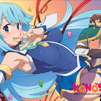 Konosuba Aqua Darkness Megumin Satou Kazuma Wall Scroll