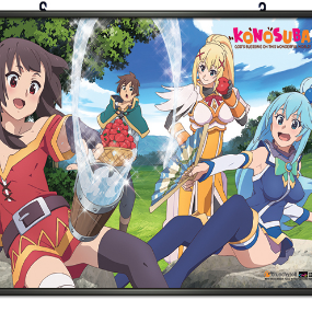 Konosuba Aqua Darkness Megumin Satou Kazuma Wall Scroll